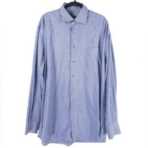 St. Croix ITALY🇮🇹MADE Plaid‎ Button Up Long Sleeve Shirt Size XL